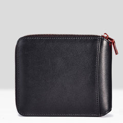 Handmade Leather Mens Cool Long Leather Wallet Bifold Clutch Wallet for Men - iwalletsmen