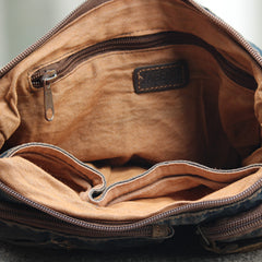 Cool Denim Blue Mens Small Fanny Pack Waist Bag Blue Chest Bag Hip Bag Bum Bags For Men - iwalletsmen
