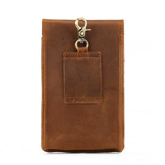 Cool Leather Men's Cell Phone Holsters Belt Pouch Belt Bag Waist Bag For Men - iwalletsmen