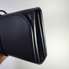 Handmade Leather Mens Clutch Wallet Cool Wallet Long Wallets Biker Chain Wallet for Men