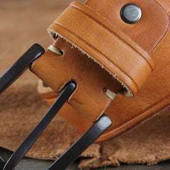 Genuine Leather Punk Rock Biker Trucker Mens Belt Men Black Coffee Belt for Men