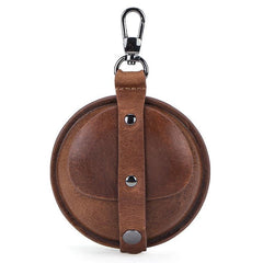 Brown Multi-function Women Mens Red Coin Purse Earphone holder AirPods Case For Men and Women - iwalletsmen