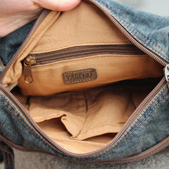 Denim Shoulder Bag Womens Denim Crossbody Bag Mens Jean Crossbody Bag Denim Messenger Bag