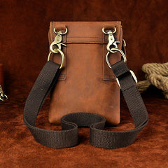 Mens Leather Small Belt Pouch Side Bag Waist Pouch Holster Belt Cases for Men - iwalletsmen