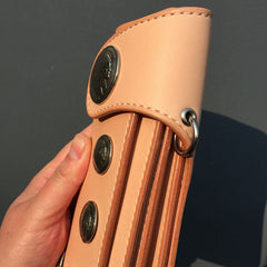 Handmade Leather Biker Wallet Mens Cool Chain Wallet Trucker Wallet with Chain