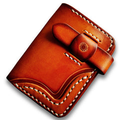 Handmade Leather Card Wallets Brown Leather Wallet for Credit Cards Mens Leather Card Wallet
