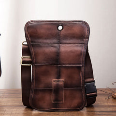 Cool Vintage Leather Mens Belt Pouch Waist Bag Drop Leg Bag Mini Shoulder Bag For Men - iwalletsmen