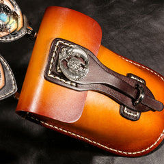 Leather Belt Pouch Mens Small Cases Waist Bag Hip Pack Belt Bag Fanny Pack Bumbag for Men