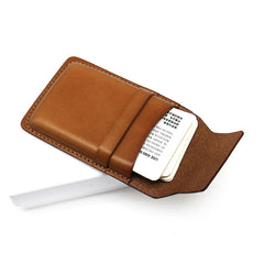 Badass Leather Mens Card Wallet Front Pocket Wallets Small Slim Wallet Change Wallet for Men - iwalletsmen