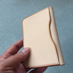 Handmade Leather Mens Cool Slim Leather Envelope Wallet Men Small Wallets Bifold for Men