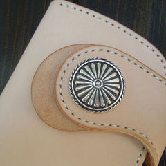 Handmade Leather Biker Wallet Mens Cool Chain Wallet Trucker Wallet with Chain