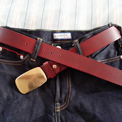 Handmade Genuine Custom Cool Leather Mens Leather Men Black Belt for Men