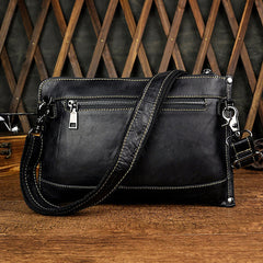 Large Leather Mens Wristlet Bag Wristlet Wallet Side Bag Clutch Wallet for Men - iwalletsmen