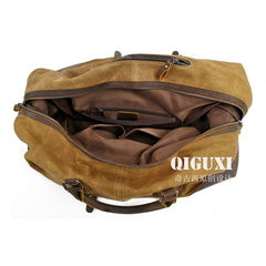 Mens Waxed Large Canvas Weekender Bag Canvas Travel Bag Canvas Overnight Bag for Men - iwalletsmen