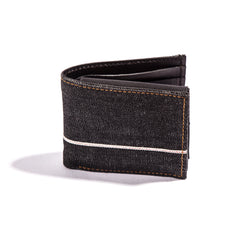 Handmade Cool Black Denim Mens Leather billfold Small Wallets Bifold Small Wallet For Men - iwalletsmen