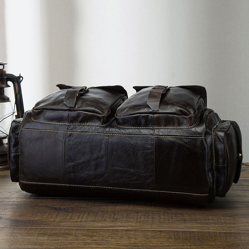 Buy Leather Trolley Coffee Travel Bag Weekender Overnight Leather