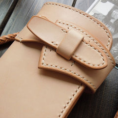 Handmade Leather Biker Wallet Mens Cool Chain Wallet Trucker Wallet with Chain