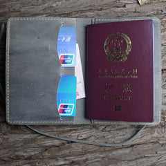 Handmade Leather Mens Cool billfold Wallet Passport Card Holder Small Card Slim Wallets for Men