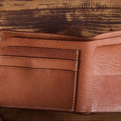 Handmade Leather Mens Cool Wallet Men Slim Wallets Front Pocket Wallet for Men