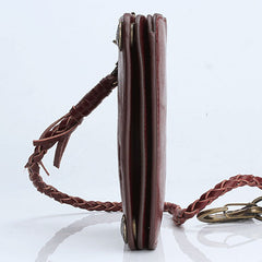 Genuine Leather Mens Chain Biker Wallet Cool Leather Wallet Small Wallets for Men - iwalletsmen