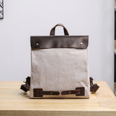 Canvas Leather Mens Womens Small 13'' School Backpack College Backpack for Men - iwalletsmen