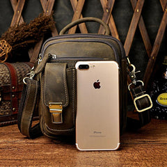 Vintage Leather Belt Pouches for Men Waist Bag BELT BAG Shoulder Bags For Men - iwalletsmen
