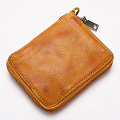 Tan Leather Chain Wallet Zip Wallet On A Chain Biker Chain Wallet Biker Wallet With Chain