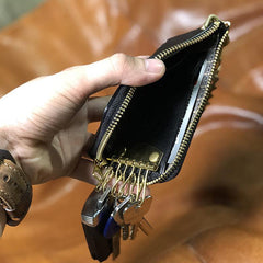 Handmade Leather Mens Cool Key Biker Wallet Car Key Holder License Holder Chain Wallet for Men - iwalletsmen