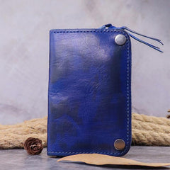 Brown Leather Key Case Key Wallet Men's Dark Coffee Key Holder Red Card Holder For Men - iwalletsmen