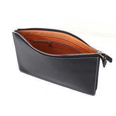 Cool Handmade Leather Mens Wristlet Bag Clutch Zipper Clutch for Men - iwalletsmen