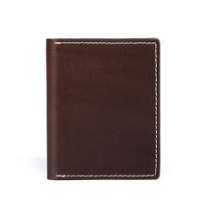 Casual Mens Black billfold Card License Wallet Brown Bifold Card Wallet Card Holder For Men - iwalletsmen