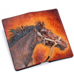 Handmade Leather Fine Horse Mens Chain Biker Wallet Cool Leather Wallet With Chain Wallets for Men