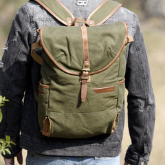 Canvas Mens Cool Backpack Bag Sling Bag Large Travel Bag Hiking Bag for Men