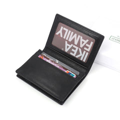 Leather Black Coffee Mens Small Card Wallet Coin Wallet Front Pocket Wallet for Men - iwalletsmen