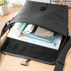 Black Wrinkled Leather Mens Small Side Bag Messenger Bags Brown Courier Bag Bicycle Bags for Men - iwalletsmen