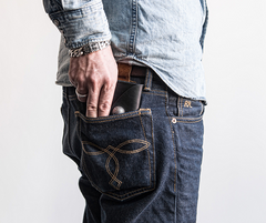 Genuine Leather Mens Cool billfold Leather Wallet Men Small Wallets Bifold for Men