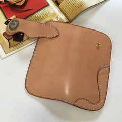 Handmade Leather Biker Wallet Mens Cool Chain Wallet Trucker Wallet with Chain