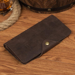 Coffee Cool Mens long Wallet Bifold Long Wallet Card Wallet Phone Wallet for Men - iwalletsmen