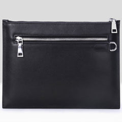 Handmade Leather Mens Clutch Cool Slim Wallet Zipper Clutch Wristlet Wallet for Men - iwalletsmen