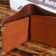 Handmade Leather Mens Cool Wallet Men Slim Wallets Front Pocket Wallet for Men