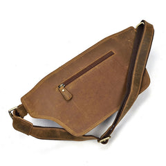 Cool Dark Brown LEATHER MENS FANNY PACK FOR MEN BUMBAG Vintage WAIST BAGS - iwalletsmen