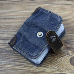 Blue Denim Mens Bifold billfold Card Wallet Jean Card Holders Card Wallet For Men - iwalletsmen