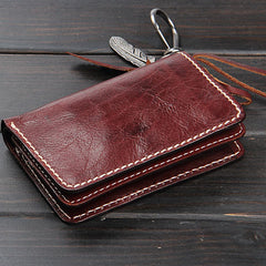 Handmade Leather Mens Chain Biker Wallet Cool Leather Wallet Wrist Wallets for Men