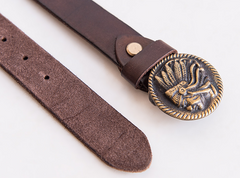 Handmade Genuine Custom Leather Mens Indian Leather Men Coffee Belt for Men - iwalletsmen