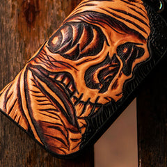 Handmade Leather Biker Mens Cool Car Key Wallet Coin Wallet Pouch Car KeyChain for Men