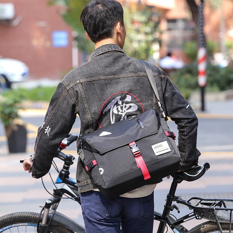 Trendy Nylon Cloth Mens Motorcycle Bag Postman Bag Messenger Bag Side Bag For Men - iwalletsmen