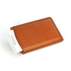 Leather Mens Slim Card Wallet Front Pocket Wallet Small Change Wallets for Men - iwalletsmen