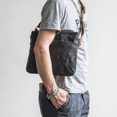 Canvas Mens Cool Small Messenger Bag iPad Bag Chest Bag Bike Bag Cycling Bag for men - iwalletsmen