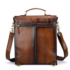 Cool Leather Mens Briefcase Messenger Bag Shoulder Bag Satchel Backpack for men - iwalletsmen