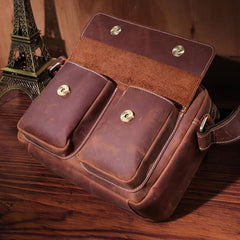 Vintage LEATHER MENS COURIER BAG Postman BAG SIDE BAG 10 inches MESSENGER BAG FOR MEN - iwalletsmen